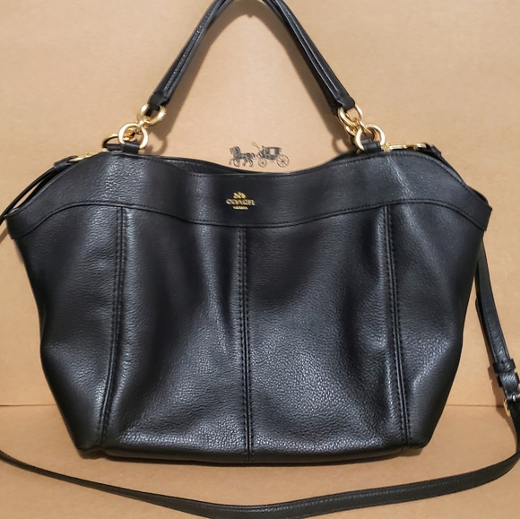 NWOT COACH Sm Lexy Crossbody Black Pebble Leather - Picture 2 of 6